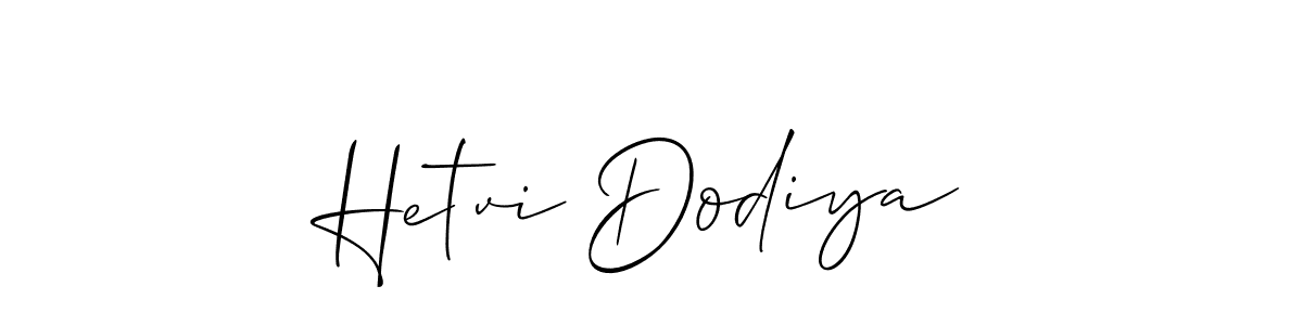 It looks lik you need a new signature style for name Hetvi Dodiya. Design unique handwritten (Allison_Script) signature with our free signature maker in just a few clicks. Hetvi Dodiya signature style 2 images and pictures png